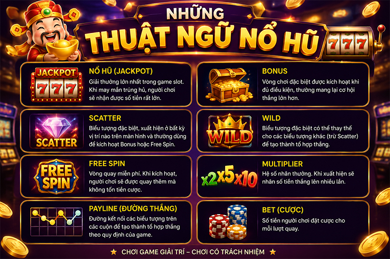 Thuật ngữ phổ biến trong nổ hũ